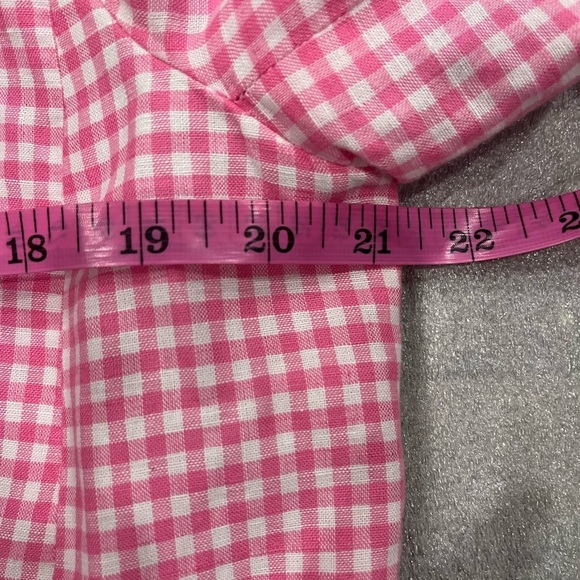 [US14]Talbots Collette’s Pink Gingham Preppy Women's Linen Blend Blazer NWOT - Picture 6 of 15